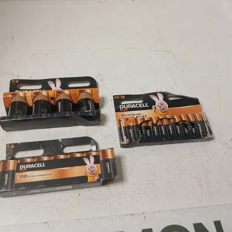 3 X PACKS OF ASSORTED DURACELL BATTERIES