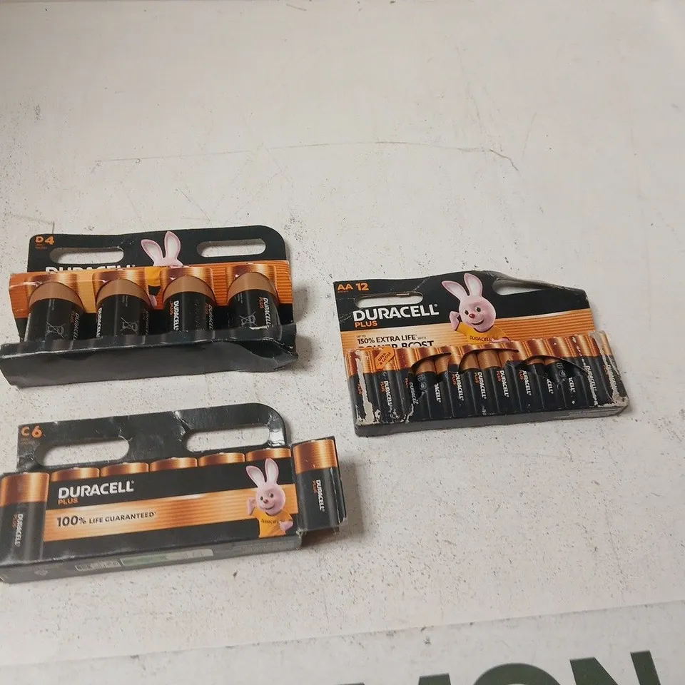 3 X PACKS OF ASSORTED DURACELL BATTERIES 