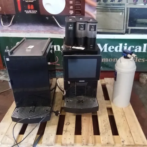 FRANKE FM750 COMMERCIAL AUTOMATIC COFFEE BEAN ESPRESSO MACHINE WITH MILK FRIDGE