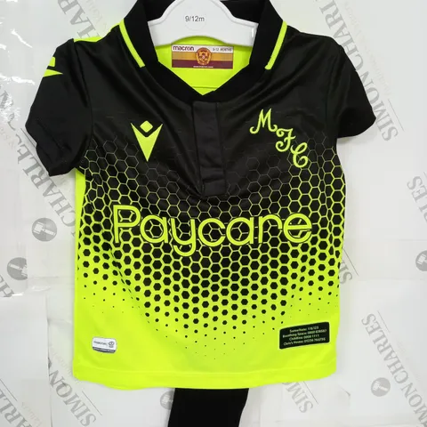 MOTHERWELL FC FULL AWAY KIT SIZE 9-12 MONTHS