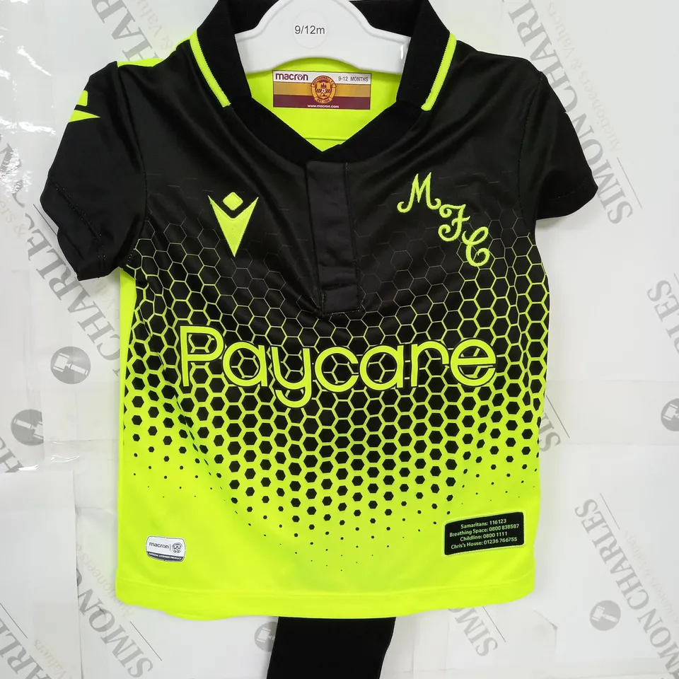 MOTHERWELL FC FULL AWAY KIT SIZE 9-12 MONTHS