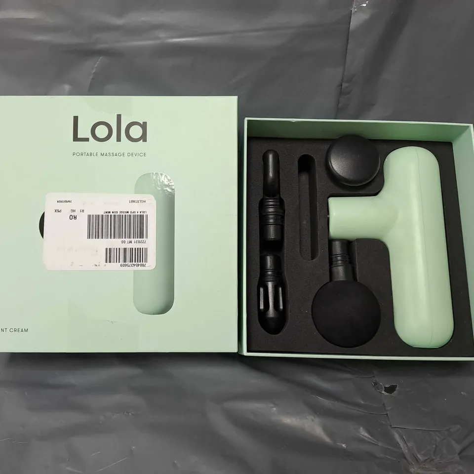 LOLA 4 SPEED HAND HELD MASSAGE GUN- MINT