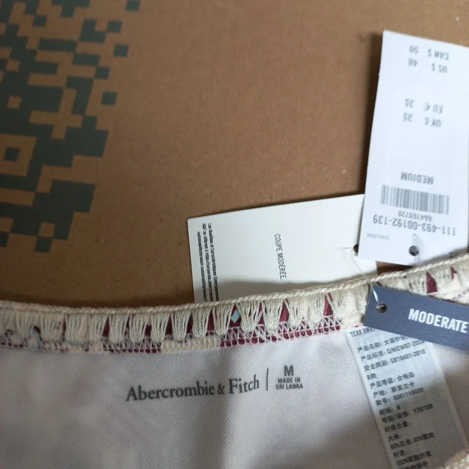 ABERCROMBIE & FITCH WOMEN'S BIKINI BOTTOM – FLORAL PRINT, SIZE M