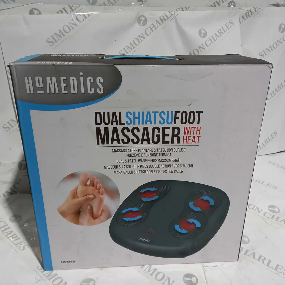 BOXED HOMEDICS DUAL SHIATSU FOOT MASSAGER WITH HEAT FMS-230H-EU