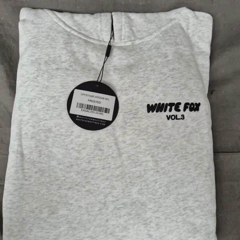 WHITE FOX OFFSTAGE HOODIE IN FROSTED GREY SIZE M/L