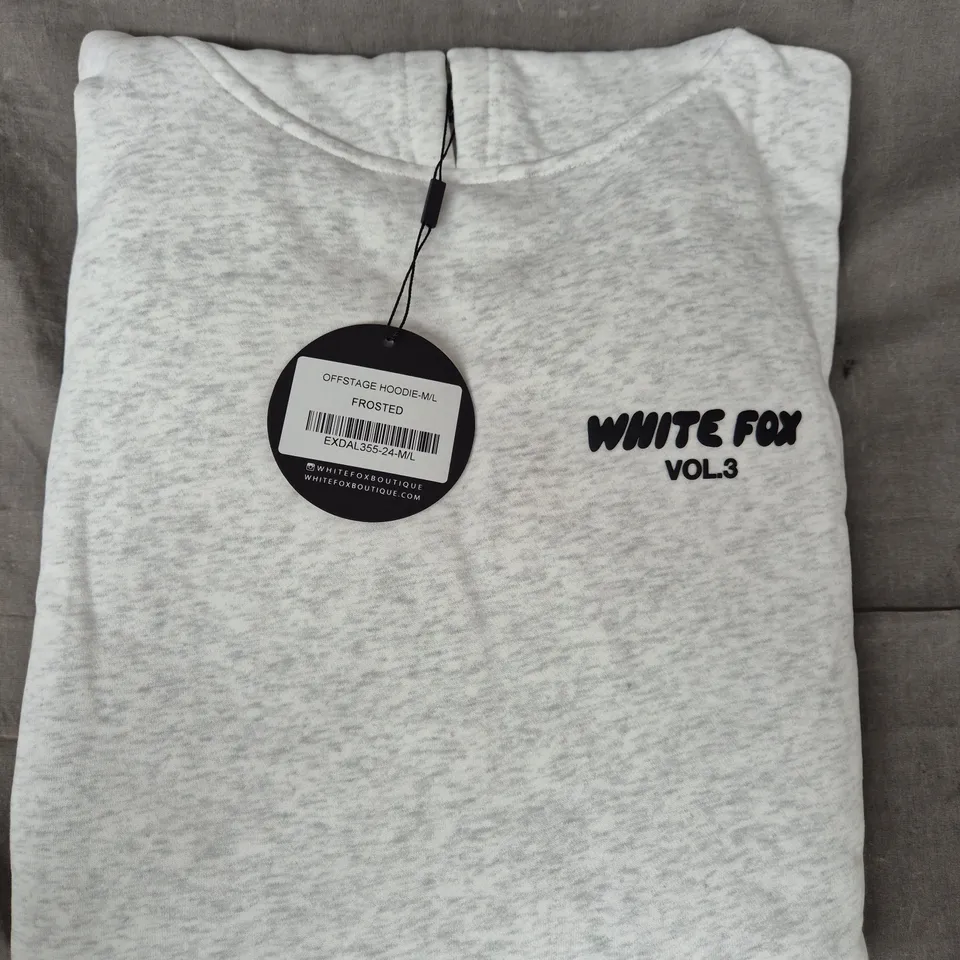 WHITE FOX OFFSTAGE HOODIE IN FROSTED GREY SIZE M/L
