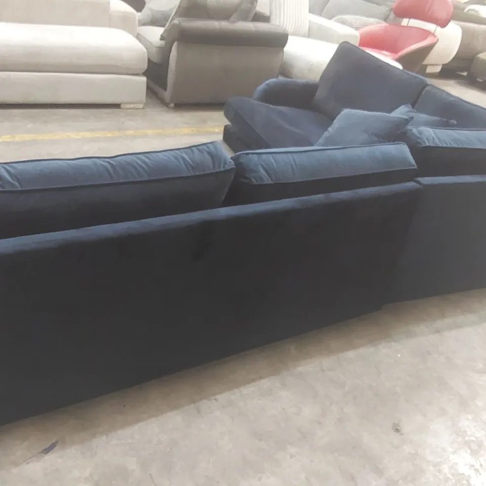PAYTON VELVET UPHOLSTERED CORNER SOFA