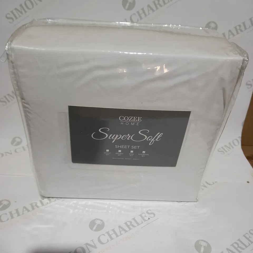 COZEE HOME SUPERSOFT SHEET SET - SUPERKING