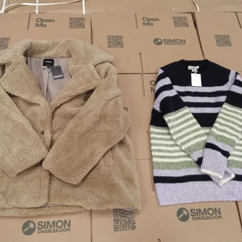 PALLET OF BRAND NEW WOMENS QUALITY DESIGNER CLOTHES APPROXIMATELY 125 TO INCLUDE; JACKETS, JUMPERS, PANTS ETC