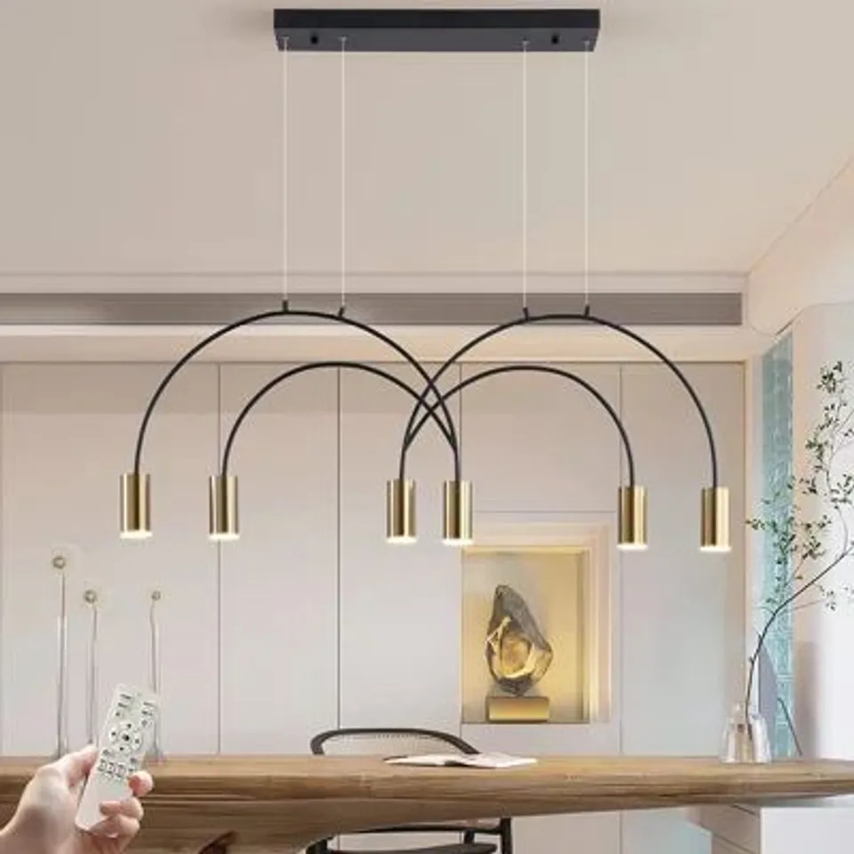 BOXED 6-LIGHT LED KITCHEN ISLAND PENDANT
