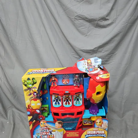 MARVEL IRON MAN - AWESOME FRIENDS PLAYSET BOXED (DAMAGED PACKAGING)