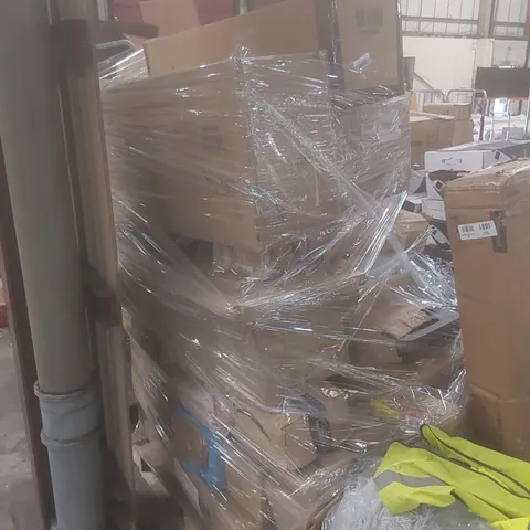 PALLET OF ASSORTED HOUSEHOLD GOODS AND INCOMPLETE FURNITURE PARTS 