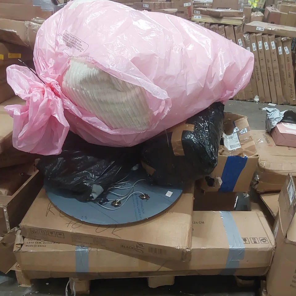 PALLET CONTAINING ASSORTED CONSUMER PRODUCTS/FURNITURE PARTS ECT