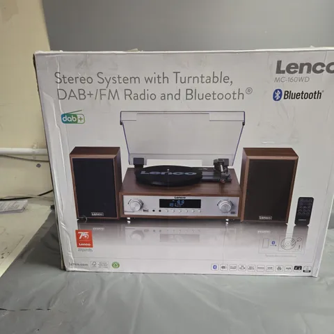 LENCO MC-160WD STEREO SYSTEM WITH TURNTABLE, DAB+/ RADIO AND BLUETOOTH