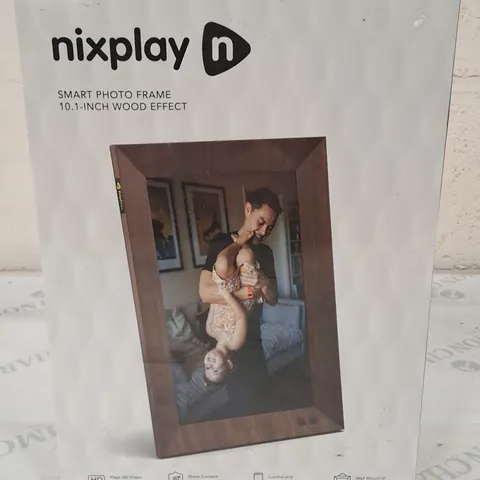 SEALED NIXPLAY SMART PHOTO FRAME 10.1" WOOD EFFECT 