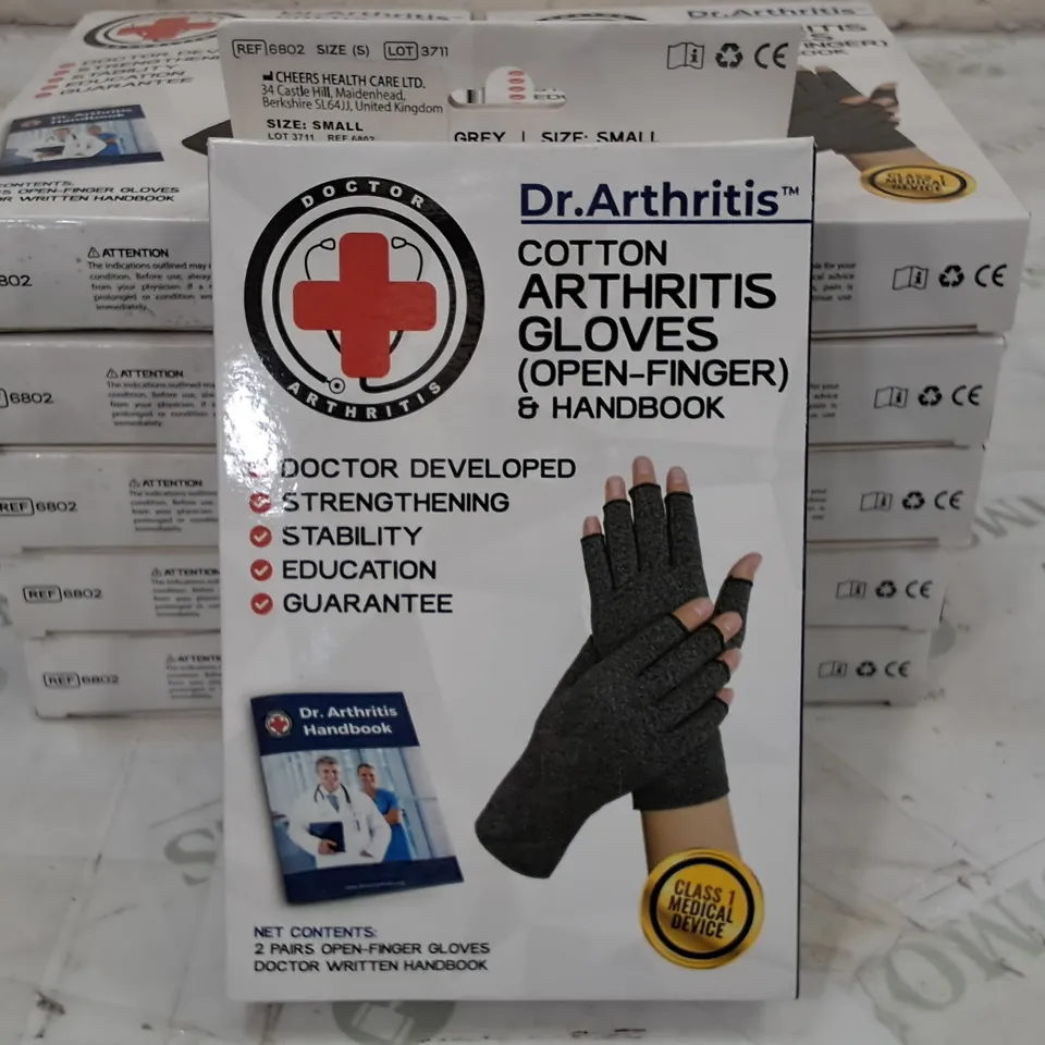 LOT OF 11 DR ARTHRITIS COTTON ARTHRITIS GLOVES 2-PACKS - GREY SMALL