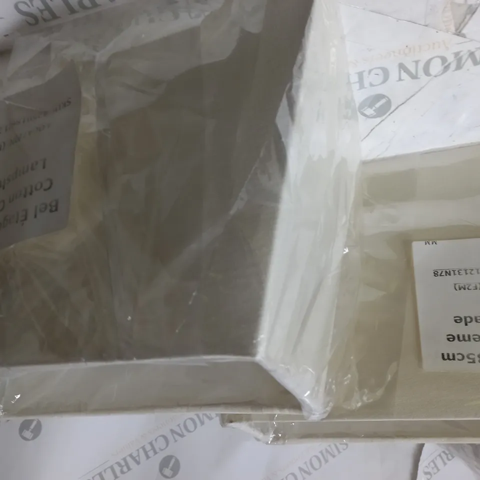 SET OF 2 BEL ETAGE 35CM COTTON CREAM LAMPSHADE