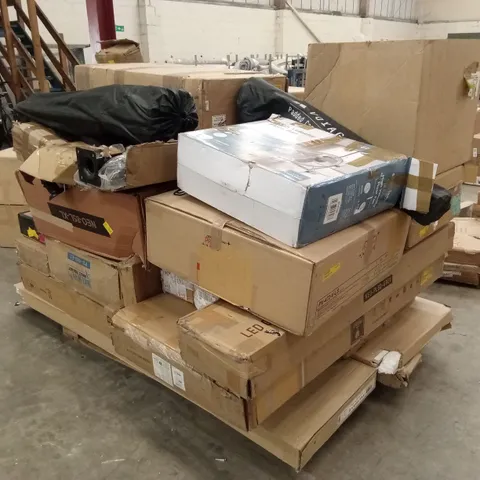 PALLET OF ASSORTED INCOMPLETE FURNITURE PARTS AND PIECES