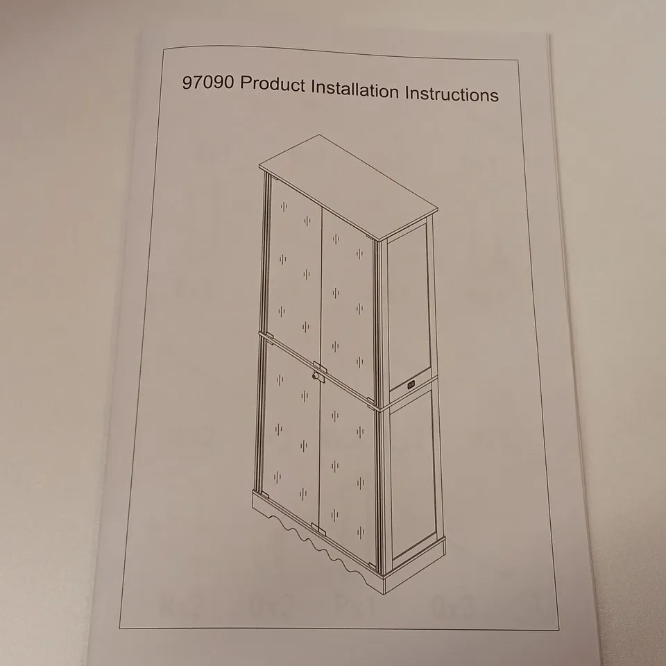 BOXED STORAGE CABINET WITH LED LIGHTING - WHITE/GLASS (1 BOX)