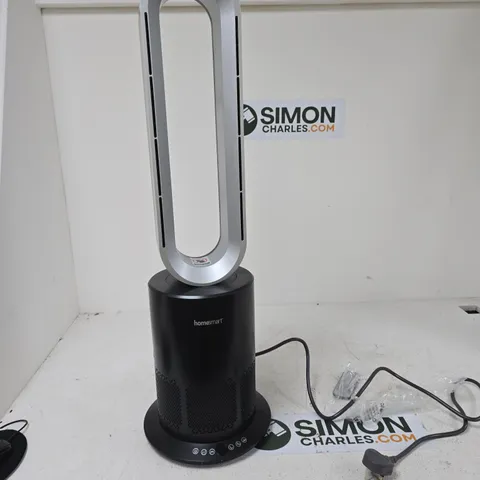 HOMESMART BLADELESS TOWER FAN WITH OVAL LOOP – BLACK BASE (UK PLUG)