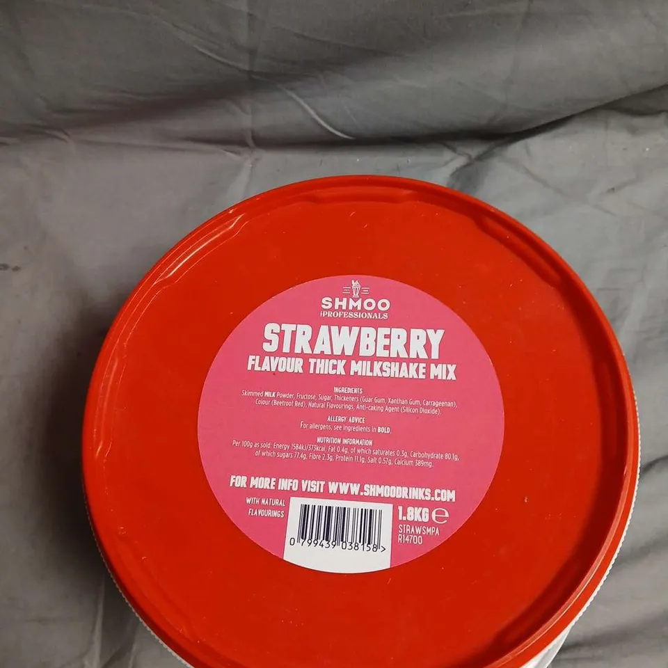 SHMOO PROFESSIONALS MILKSHAKE MIX – STRAWBERRY FLAVOUR, 1.8 KG TUB