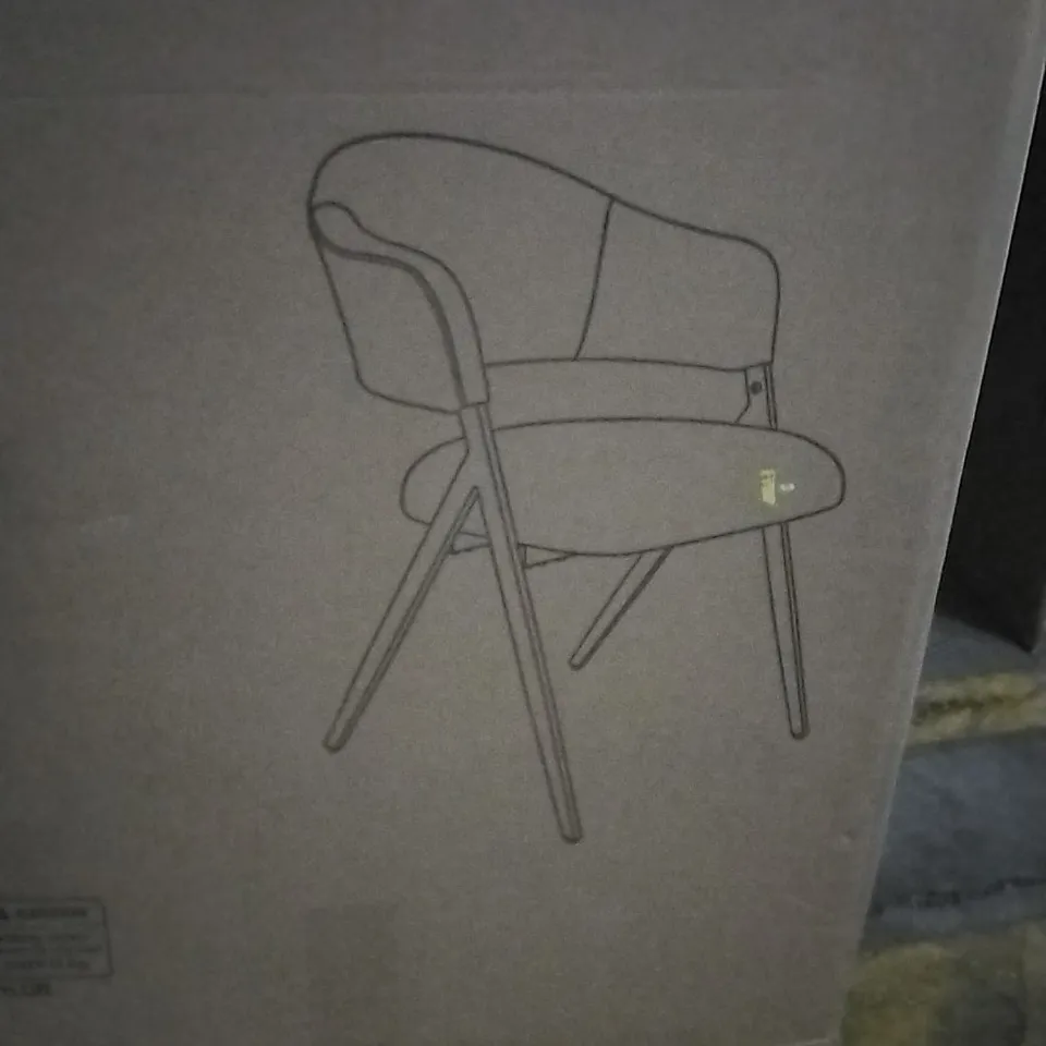 BOXED SET OF 2 DESIGNER DINING CHAIRS 