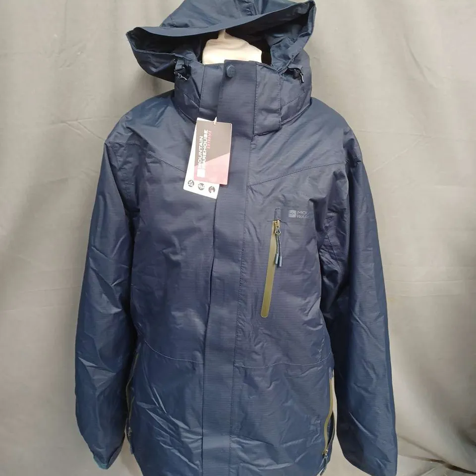 MOUNTAIN WAREHOUSE EXTREME BRACKEN 2 3IN1 WATERPROOF JACKET IN INDIGO SIZE M