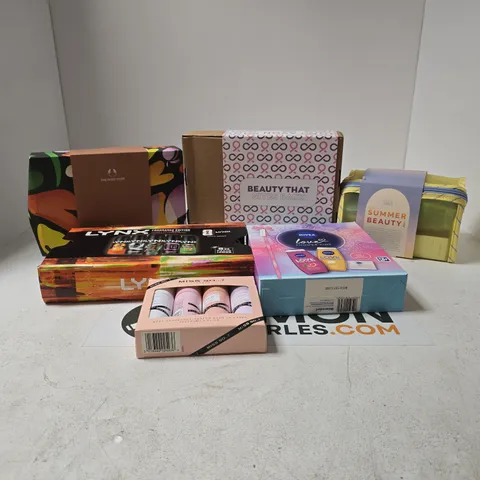 BOX OF APPROXIMATELY 22 ASSORTED COSMETIC BOX SETS TO INCLUDE THE BODY SHOP, LYNX, NIVEA, AVON, M&S, MISS SO? ETC
