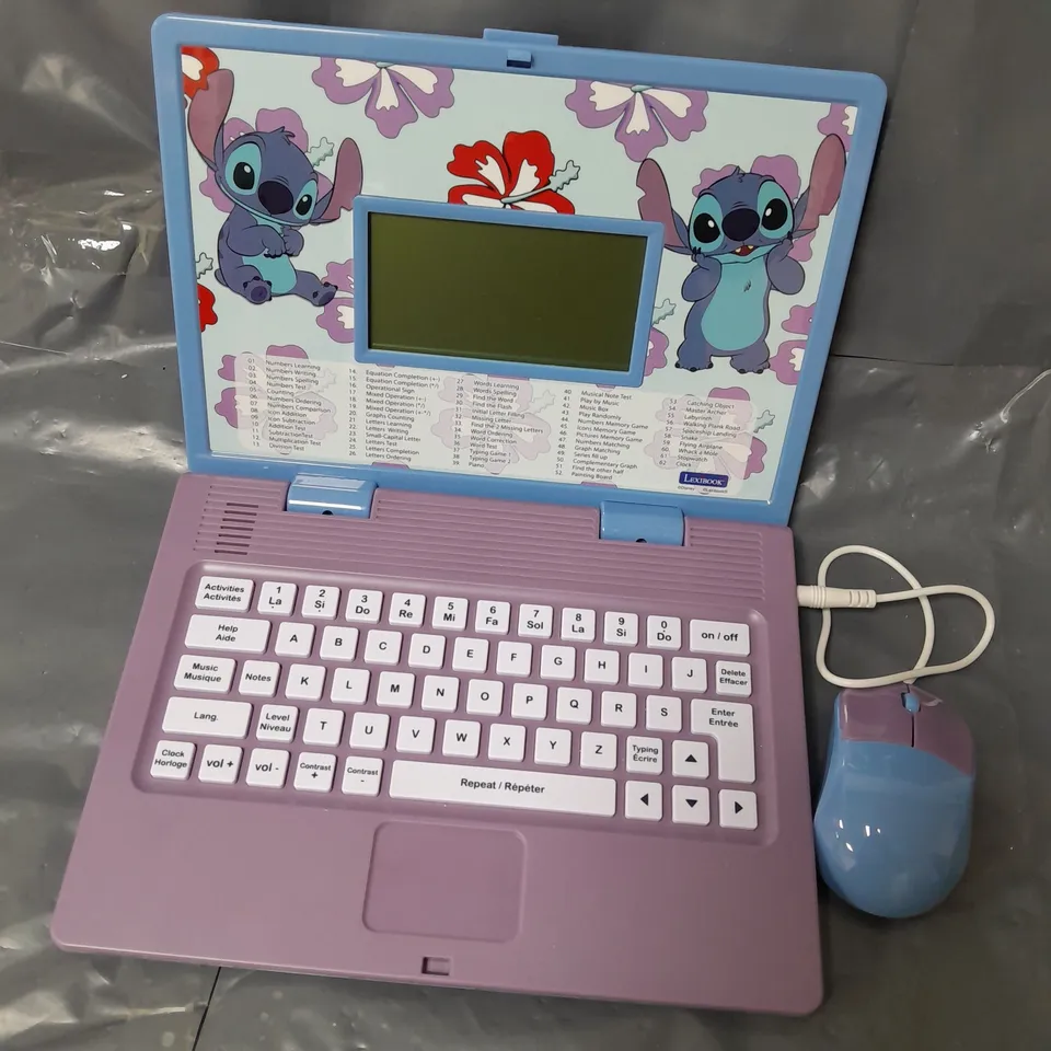 DISNEY LEXIBOOK STITCH BILINGUAL EDUCATIONAL LAPTOP (124 ACTIVITIES IN ENGLISH / FRENCH)