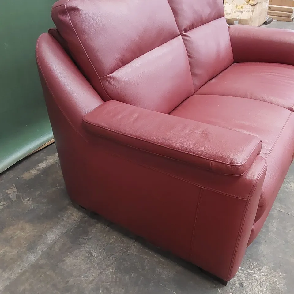 QUALITY DESIGNER ITALIAN MADE PARMA 2 SEATER LEATHER LOVESEAT SOFA