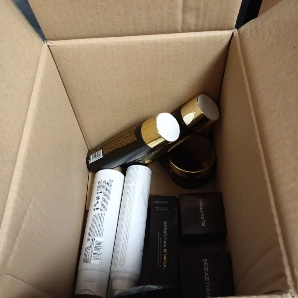 APPROXIMATELY 10 X SEBASTIAN HAIR CARE PRODUCTS TO INCLUDE DARK OIL LIGHTWEIGHT SHAMPOO, SUBLIMATE INVISIBLE FINISHING CREME ETC