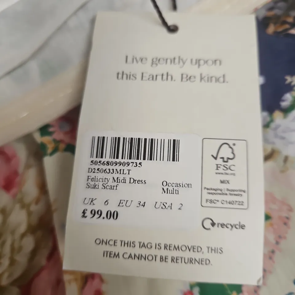 NOBODYS CHILD FELICITY MIDI DRESS – UK 6 