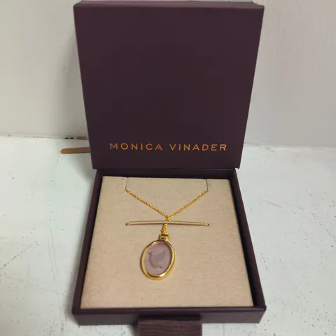 BOXED MONICA VINADER DOVE INTAGLIO GEMSTONE NECKLACE