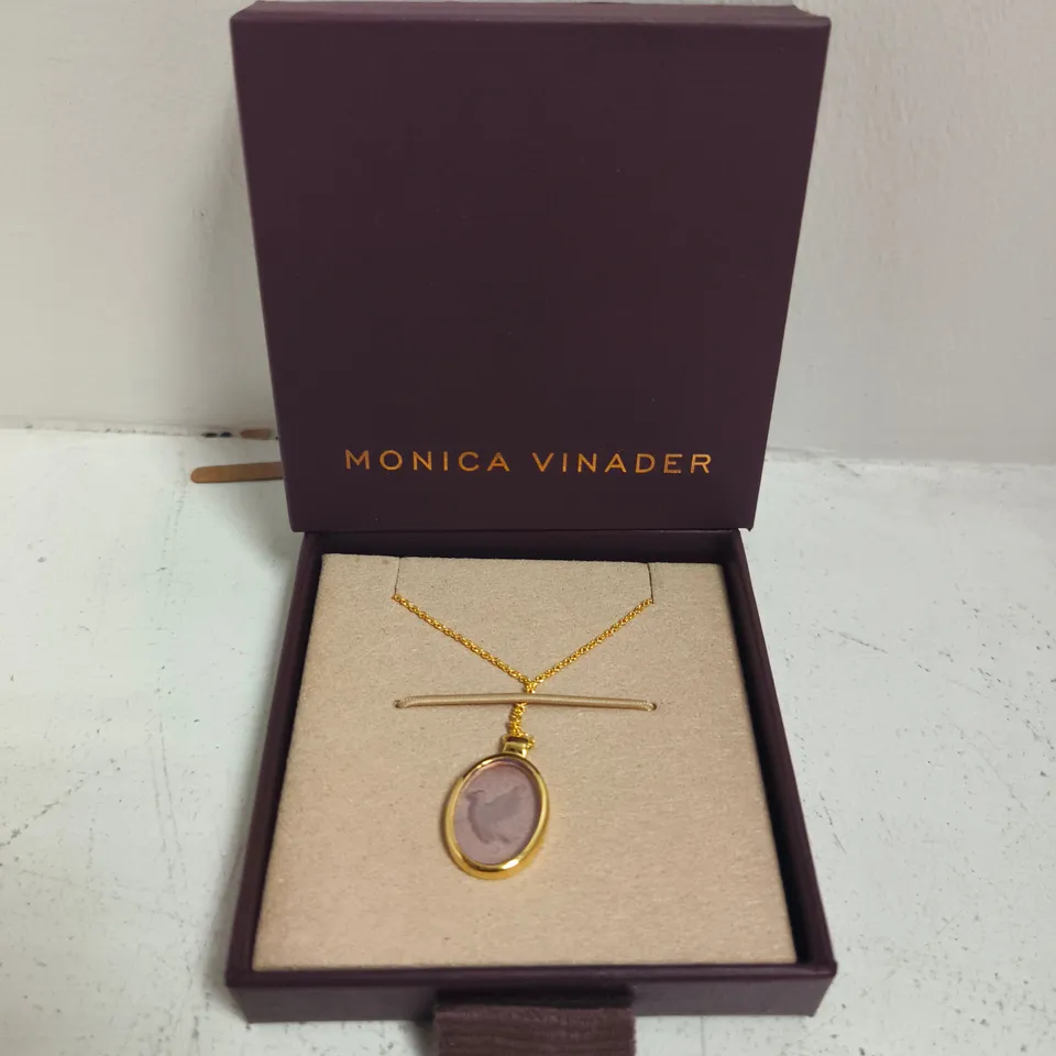 BOXED MONICA VINADER DOVE INTAGLIO GEMSTONE NECKLACE