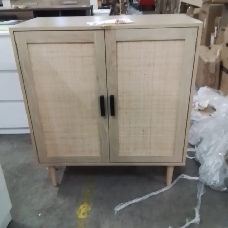 ALECIRAM 80 OAK SIDEBOARD RATTAN DOORS AND AMPLE STORAGE 