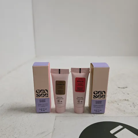 GENSEE CLEAN SHEEN CHEEK & LIP COLOUR DUO – APPLE 01 & COCONUT 05 (VERIFY BRAND)