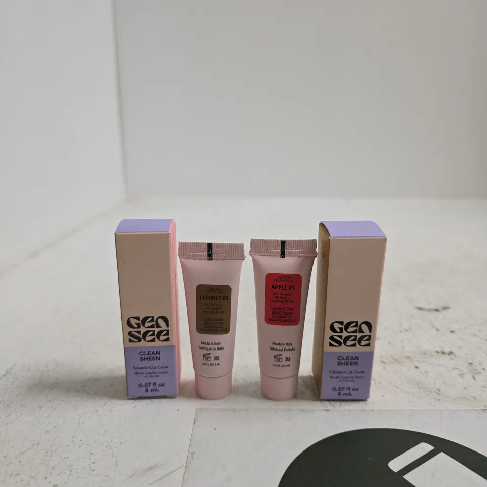 GENSEE CLEAN SHEEN CHEEK & LIP COLOUR DUO – APPLE 01 & COCONUT 05 (VERIFY BRAND)