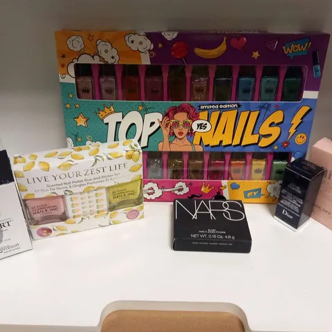 APPROXIMATELY 20 ASSORTED NAIL BASED PRODUCTS TO INCLUDE; DIOR, NARS, JESSICA AND AILLSA