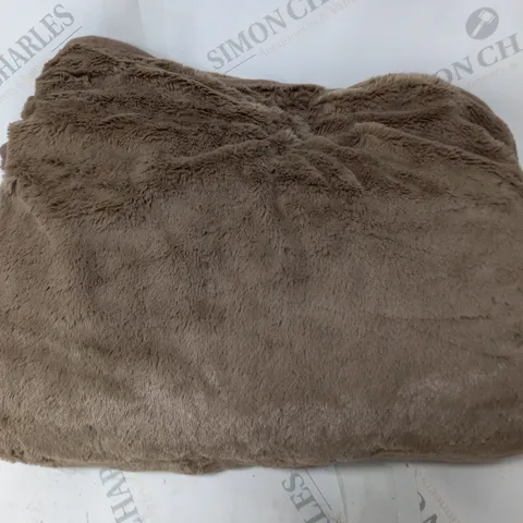 COZEE HOME VELVETSOFT HEATED BLANKET IN DARK TAUPE