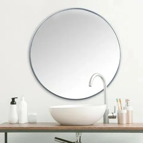 BOXED LOICK ROUND METAL WALL MIRROR (1 BOX)