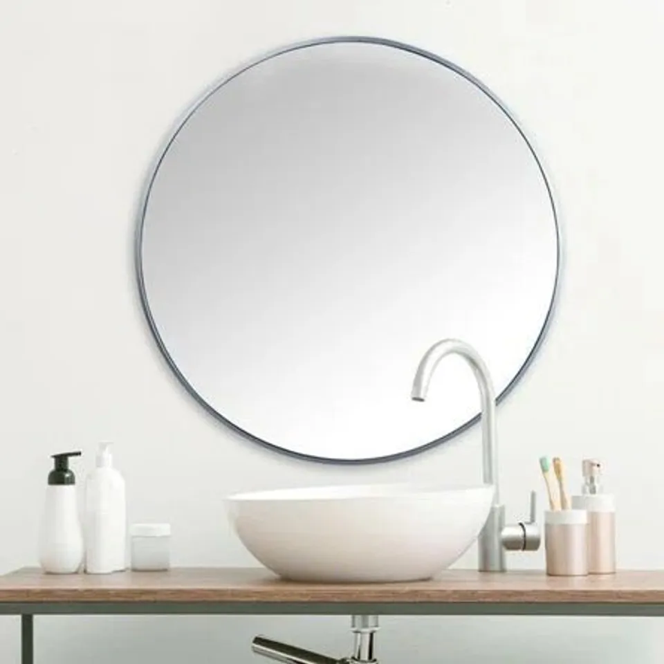 BOXED LOICK ROUND METAL WALL MIRROR (1 BOX)