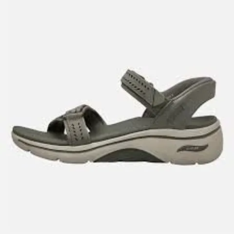SKECHERS GO WALK ARCH FIT SANDALS IN OLIVE - SIZE 8