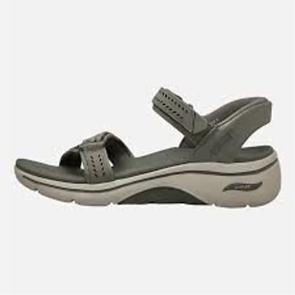 SKECHERS GO WALK ARCH FIT SANDALS IN OLIVE - SIZE 8