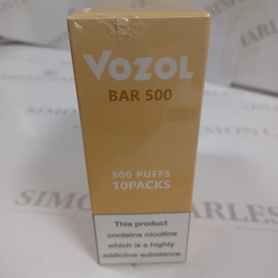 SEALED 10-PACK OF VOZOL BARR 500 E-CIGARETTES - BANANA ICE