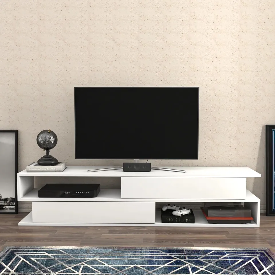 BOXED MARGRETE TV STAND FOR TV'S UP TO 70"