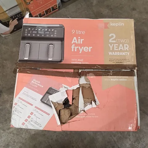 BOXED KEPLIN 9 LITRE AIR FRYER WITH DUAL COOKING ZONES