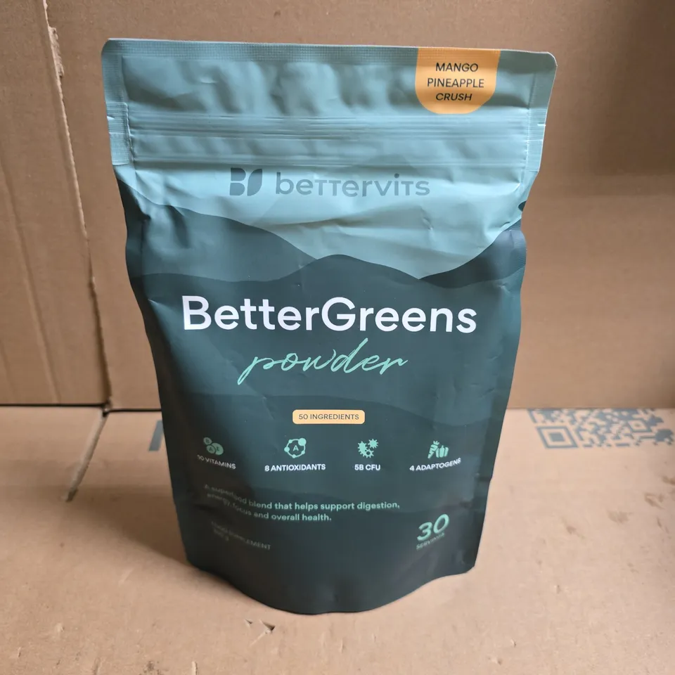 BETTERGREENS POWDER – MANGO PINEAPPLE CRUSH, 30 SERVINGS 300G