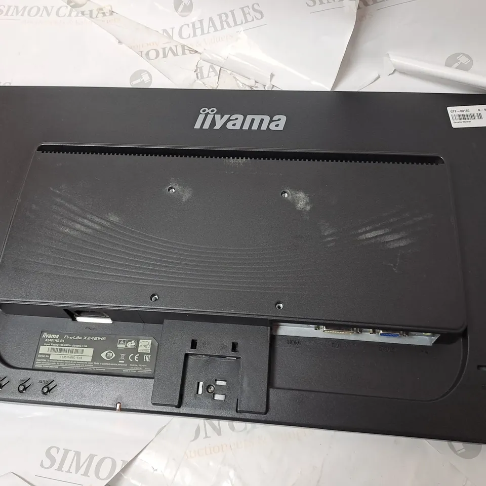 IIYAMA PRO LITE 24" MONITOR MODEL X2481HS SERIAL #11357V6601516