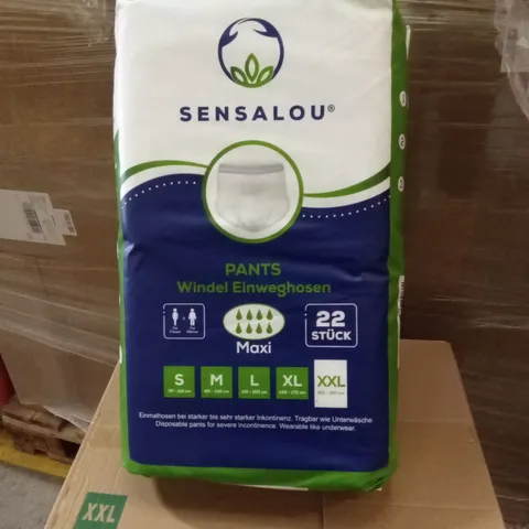 PALLET TO CONTAIN A LARGE QUANTITY OF SENSALOU ADULT INCONTINENCE PANTS XXL