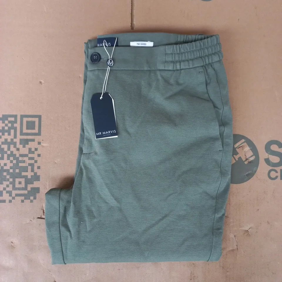 MR MARVIS THE EASIES LONG TROUSERS IN DEFENDERS GREEN SIZE 34/30